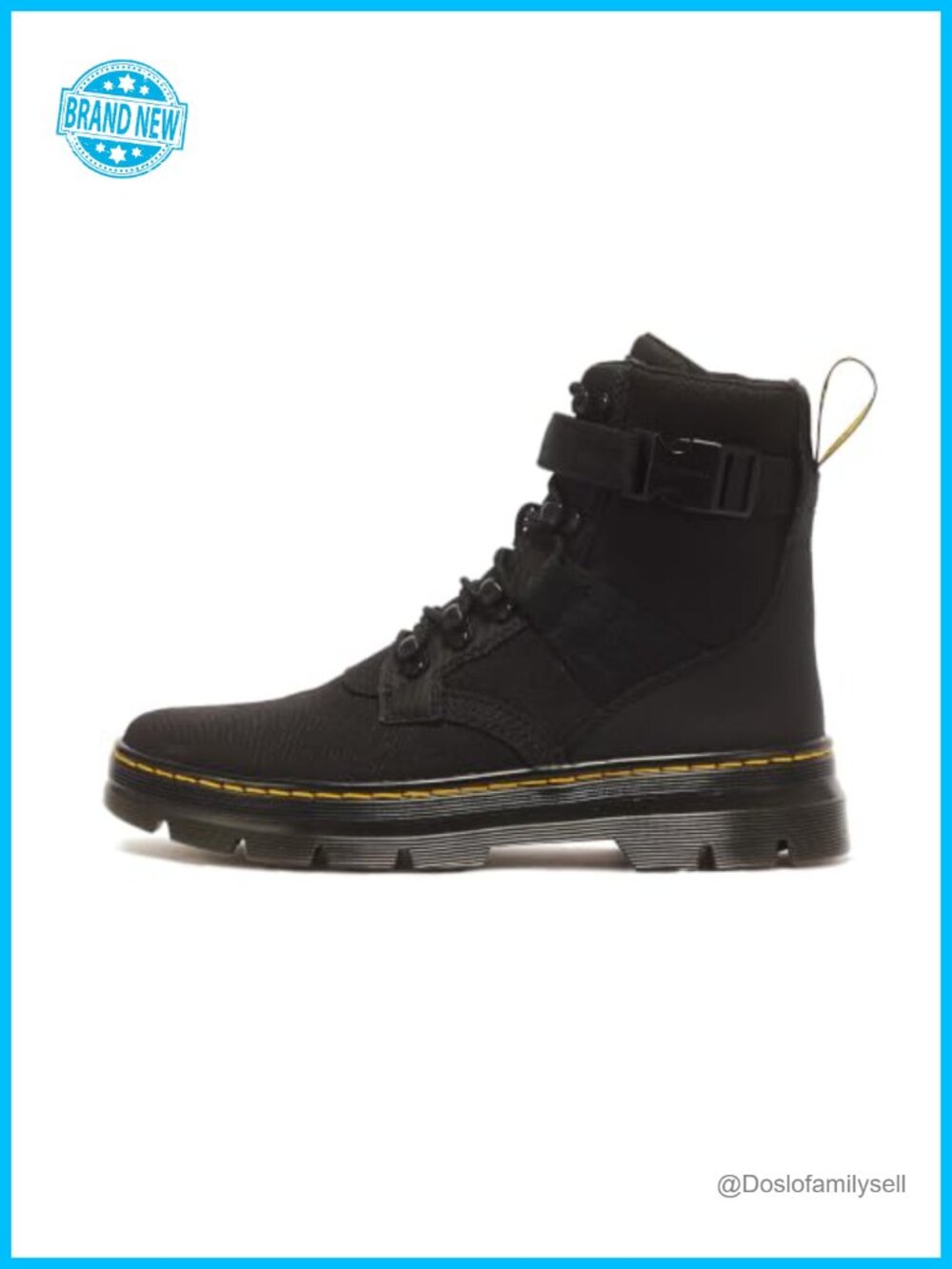 Combat Ankle Boots Accord Leather Nylon 8 Eye Utility Lace Up
